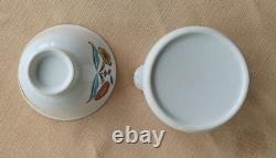 Ensemble de café vintage Berggren : pot, tasses, crémière, sucrier et assiette, 6 pièces À LIRE