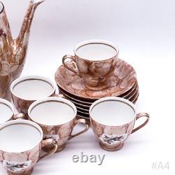 Ensemble de café vintage Chodziez en porcelaine avec décor de roses fabriqué en Pologne