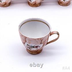 Ensemble de café vintage Chodziez en porcelaine avec décor de roses fabriqué en Pologne