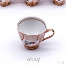 Ensemble de café vintage Chodziez en porcelaine avec décor de roses fabriqué en Pologne