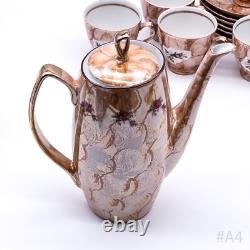 Ensemble de café vintage Chodziez en porcelaine avec décor de roses fabriqué en Pologne