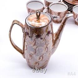 Ensemble de café vintage Chodziez en porcelaine avec décor de roses fabriqué en Pologne