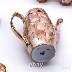 Ensemble de café vintage Chodziez en porcelaine avec décor de roses fabriqué en Pologne