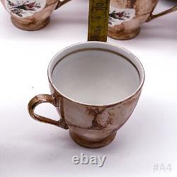 Ensemble de café vintage Chodziez en porcelaine avec décor de roses fabriqué en Pologne