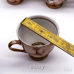 Ensemble de café vintage Chodziez en porcelaine avec décor de roses fabriqué en Pologne