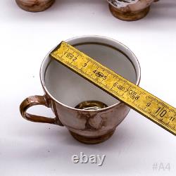 Ensemble de café vintage Chodziez en porcelaine avec décor de roses fabriqué en Pologne