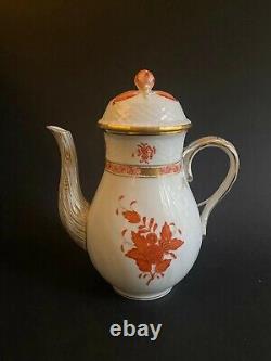 Ensemble de café vintage Herend Apponyi Rust Bouquet Chinois