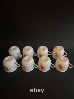 Ensemble de café vintage Herend Apponyi Rust Bouquet Chinois