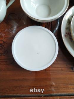 Ensemble de café vintage Hutschenreuther Favorit Bavière Allemagne floral avec finition dorée B5