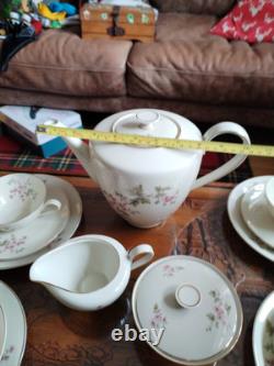 Ensemble de café vintage Hutschenreuther Favorit Bavière Allemagne floral avec finition dorée B5