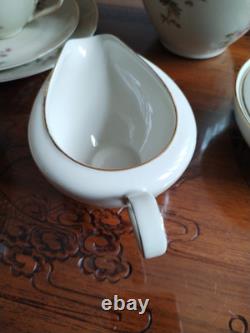 Ensemble de café vintage Hutschenreuther Favorit Bavière Allemagne floral avec finition dorée B5