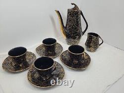 Ensemble de café vintage Iza par J. Wrzesien pour Chodziez, Pologne, années 1950, ensemble de 10.