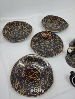 Ensemble de café vintage Iza par J. Wrzesien pour Chodziez, Pologne, années 1950, ensemble de 10.