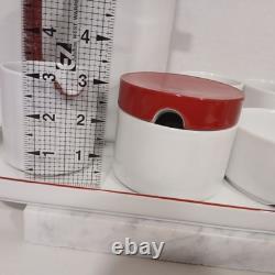 Ensemble de café vintage Melitta rouge et blanc fabriqué en Allemagne