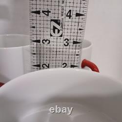 Ensemble de café vintage Melitta rouge et blanc fabriqué en Allemagne