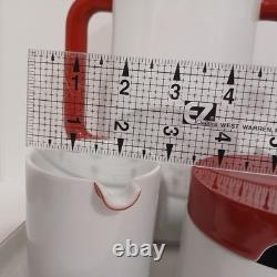 Ensemble de café vintage Melitta rouge et blanc fabriqué en Allemagne