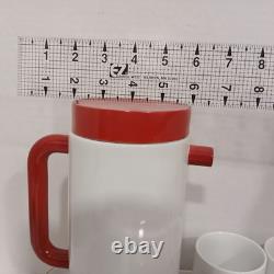 Ensemble de café vintage Melitta rouge et blanc fabriqué en Allemagne