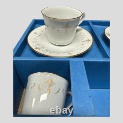 Ensemble de café vintage Noritake Courtney 6520 12 pièces en boîte Japon dorure