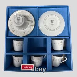 Ensemble de café vintage Noritake Courtney 6520 12 pièces en boîte Japon dorure