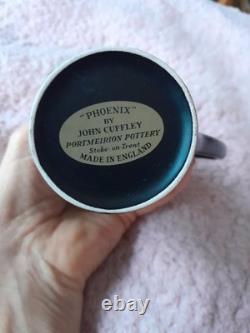 Ensemble de café vintage Portmeirion Phoenix noir et or design John Cuffley