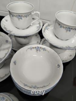 Ensemble de café vintage REGINA 19 pièces Allemagne motif floral délicat Exc