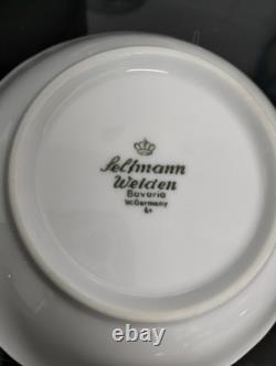 Ensemble de café vintage REGINA 19 pièces Allemagne motif floral délicat Exc