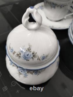 Ensemble de café vintage REGINA 19 pièces Allemagne motif floral délicat Exc