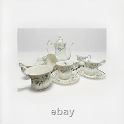 Ensemble de café vintage Royal Albert Brigadoon, magnifique design de chardon 15 pièces