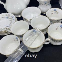 Ensemble de café vintage Royal Albert Brigadoon, magnifique design de chardon 15 pièces