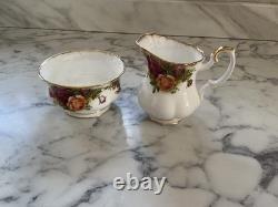 Ensemble de café vintage Royal Albert Old Country Roses 25 pièces en excellent état