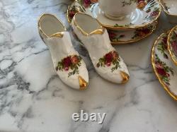Ensemble de café vintage Royal Albert Old Country Roses 25 pièces en parfait état