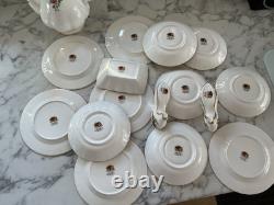 Ensemble de café vintage Royal Albert Old Country Roses 25 pièces en parfait état