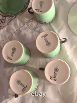 Ensemble de café vintage Royal Doulton 5 tasses / sous-tasses H563 1917