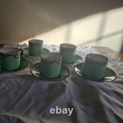 Ensemble de café vintage Royal Doulton 5 tasses / sous-tasses H563 1917