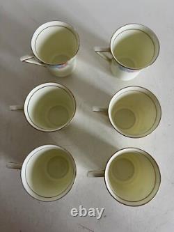 Ensemble de café vintage Royal Doulton motif Nerissa Art Déco pastels en très bon état