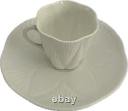 Ensemble de café vintage Shelley blanc délicat 15 pièces 272101 en fine porcelaine d'Angleterre