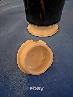 Ensemble de café vintage Syracuse Queen Anne en cobalt et ivoire SANS DÉFAUTS