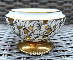 Ensemble de café vintage Victoria Cartwright & Edwards au design Pivoine, Noir et Or