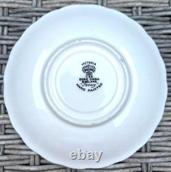 Ensemble de café vintage Victoria Cartwright & Edwards au design Pivoine, Noir et Or