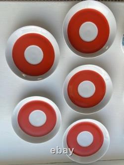 Ensemble de café vintage années 1960 Flower Power 5 tasses et soucoupes rétro