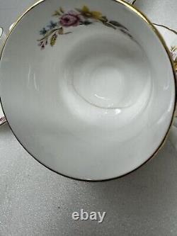 Ensemble de café vintage chic en porcelaine fine florale élégante Royal Stafford