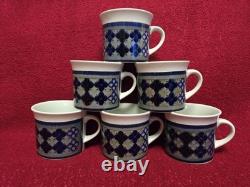 Ensemble de café vintage de 15 pièces en porcelaine Royal Doulton China Tangier en grès de Lambeth