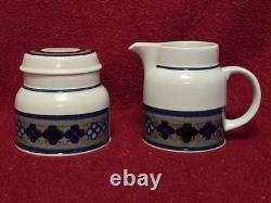 Ensemble de café vintage de 15 pièces en porcelaine Royal Doulton China Tangier en grès de Lambeth