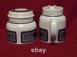 Ensemble de café vintage de 15 pièces en porcelaine Royal Doulton China Tangier en grès de Lambeth