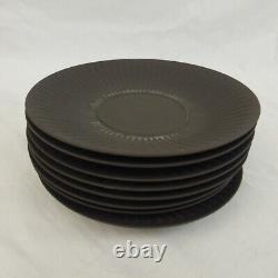 Ensemble de café vintage de 18 pièces Dansk Flamestone marron avec cafetière, crémier et tasse et sous-tasse.