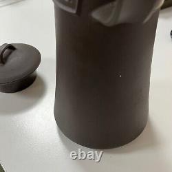 Ensemble de café vintage de 18 pièces Dansk Flamestone marron avec cafetière, crémier et tasse et sous-tasse.