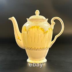 Ensemble de café vintage en fleurs de lotus jaunes toscanes