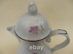 Ensemble de café vintage en porcelaine Kahla à fleurs, 15 pièces. Excellent