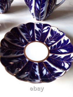 Ensemble de café vintage en porcelaine Lomonosov pour 6 (22) Nuit d'hiver 22k or