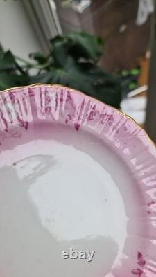 Ensemble de café vintage en porcelaine SHELLEY WILEMAN Pâquerette rose 8644 pour 4 personnes